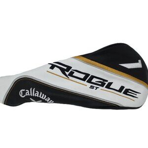 CALLAWAY ROGUE ST GOLF DRIVER HEADCOVER - BLACK WHITE GOLD HEAD COVER GREAT